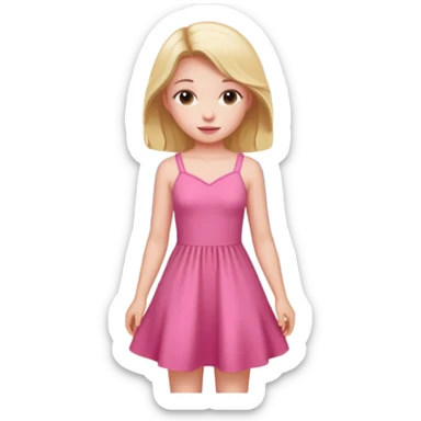 GIRL IN pink on the beach sticker