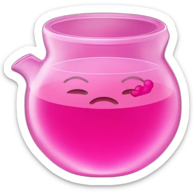 the words "consent is like tea" in hot pink bubble case sticker