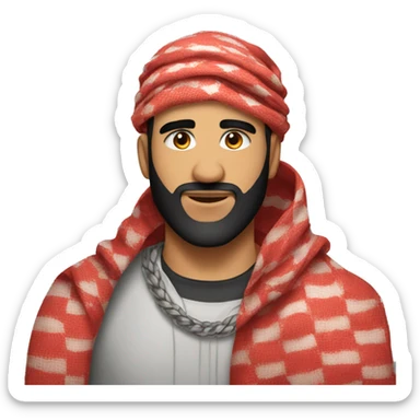 Red Keffiyeh drake sticker