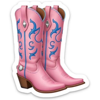 pink cowgirl boots sticker