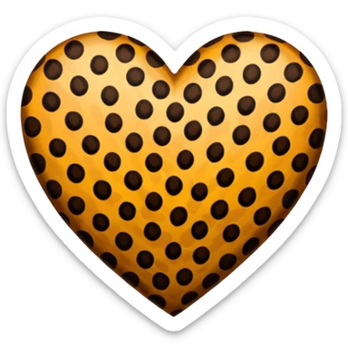 un cuore leopardato non giallo sticker