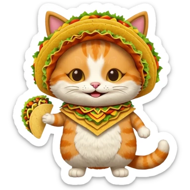 cat taco sticker