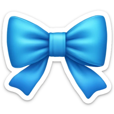 Blue bow sticker