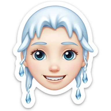 Frozen smile with icicles sticker