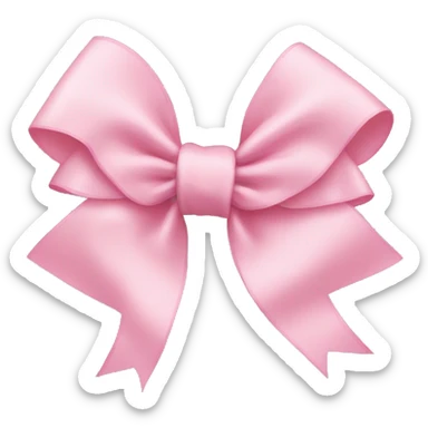 light pink ribbon bow sticker