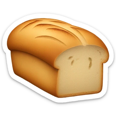 Freshly baked bread loaf sticker