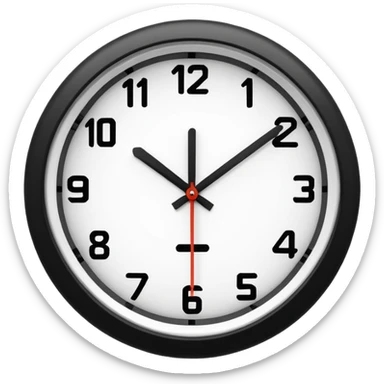 simlpe clock sticker