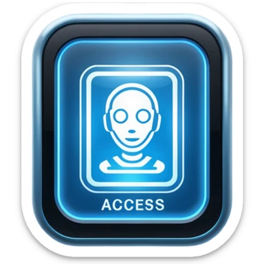 Access granted on a screen  sticker