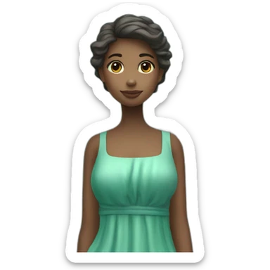 The girl, the Statue of Liberty and the ocean sticker