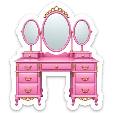 pink DRESSING TABLE sticker