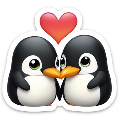 Penguins in love  sticker