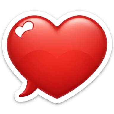 speech bubble with a heart inside sticker