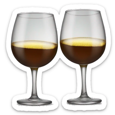 Alcohol glasses cheers sticker