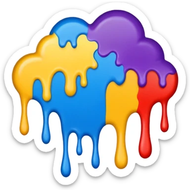 Make a painting which is splattered paint sticker