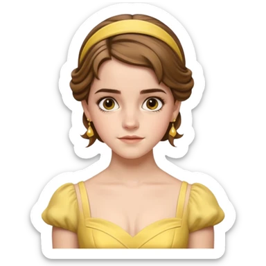 emma watson as belle Cinematic Realistic sticker