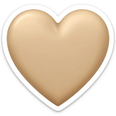 Beige heart  sticker