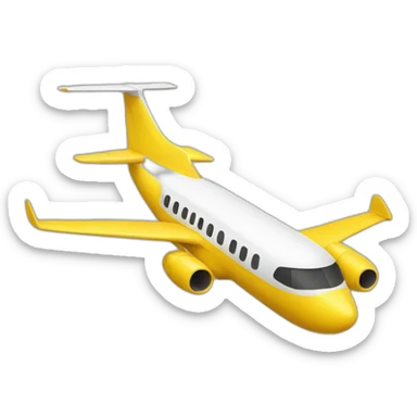 yellow plane sticker