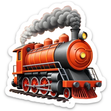 On fire locomotive  sticker