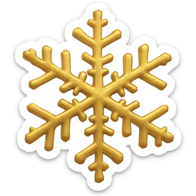 golden snowflake sticker