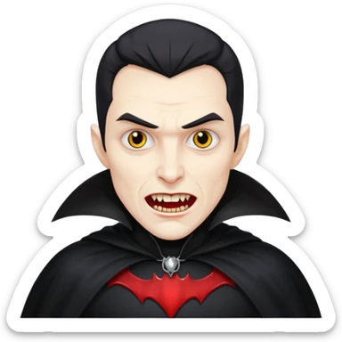 Vampire dracula – Pale figure with fangs and cape sticker
