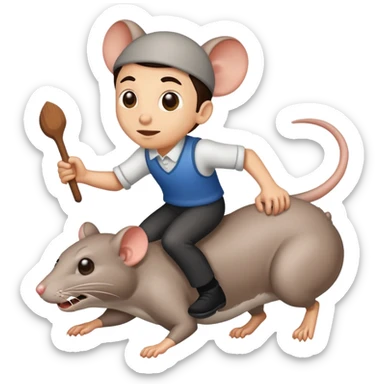 lerachuan chasing a rat sticker