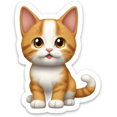 Chaton roux endiablé  sticker