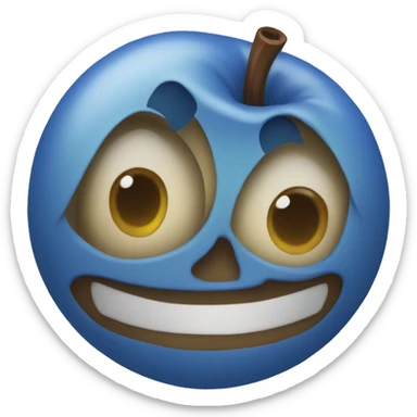 Apple Blue Raz sticker