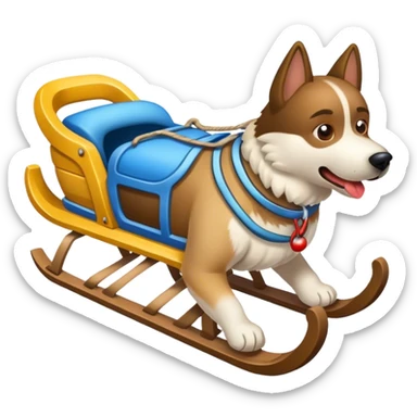 dog sled sticker