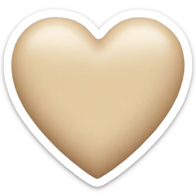 Beige heart sticker