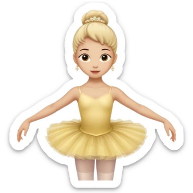 Ballerina with yellow skin tone sticker