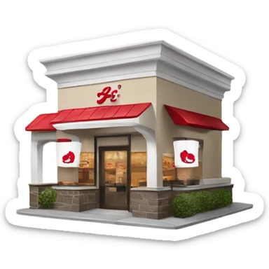 Chick fil a restaurant  sticker