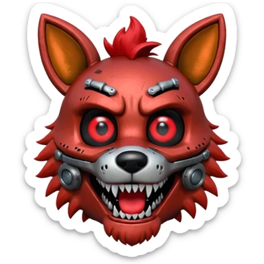 The head of Foxy of five nights at Freddy sticker