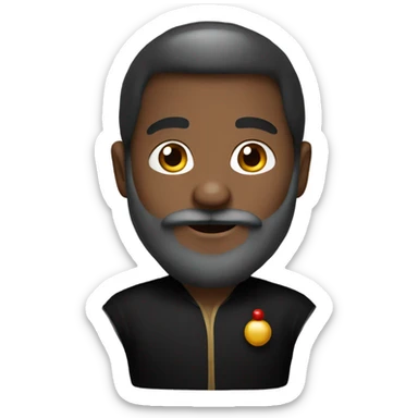 Santa Claus in black clothes  sticker