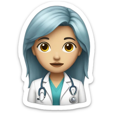 girl-doctor-sad sticker