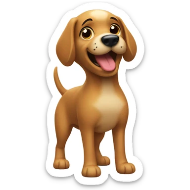 Dog shaking butt sticker