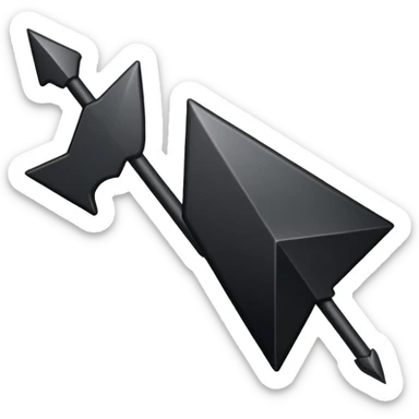 black pc cursor sticker