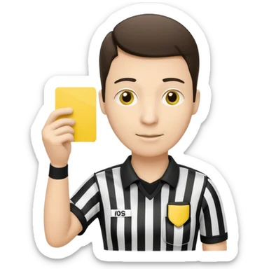 Do a simple soccer referee emoji sticker