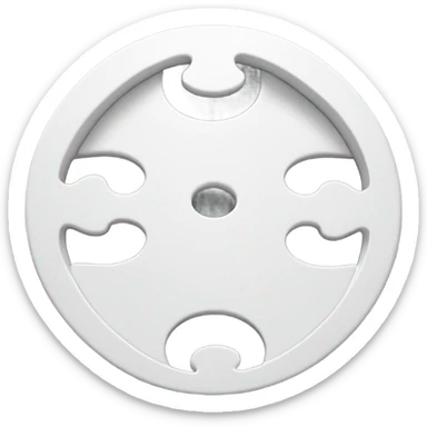 incomplete white puzzle pieces  that become part of a circle sticker