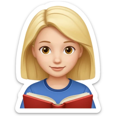 учениця дівчинка з книжкою sticker