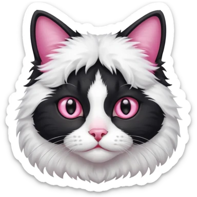 Gato blanco y negro sticker