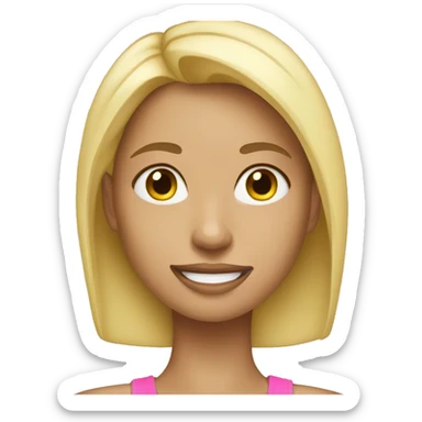 Blonde Girl Fitness sticker