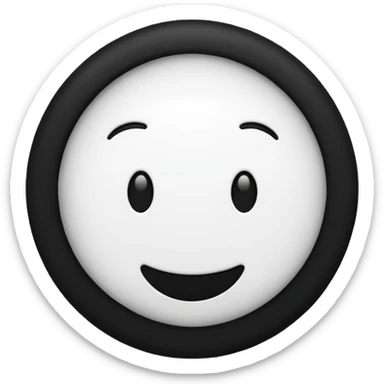 Hazme el emoji del mundo pero en blanco y negro sticker
