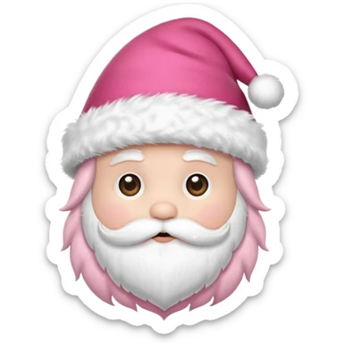 Santa hat pink emoji  sticker