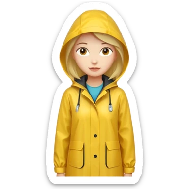 yellow raincoat for women sticker
