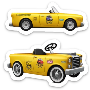 Pedal Champs. Pedal car 1/10 city cab. hot rod  sticker