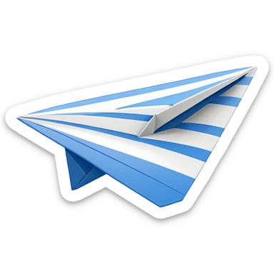 emoji avion de papel sticker