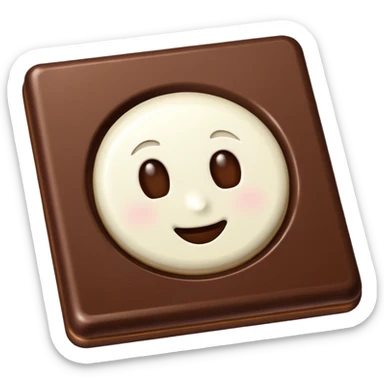 Tableta de chocolate color blanco sticker