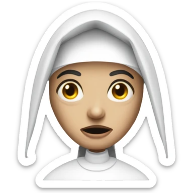 evil scary nun from the horror movie nun. face only. sticker