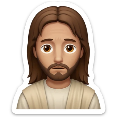 make a picture of Jesus sad sticker