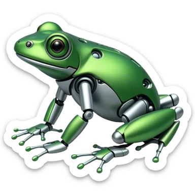 robotic frog sticker